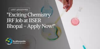 "Exciting Chemistry JRF Job at IISER Bhopal - Apply Now!"