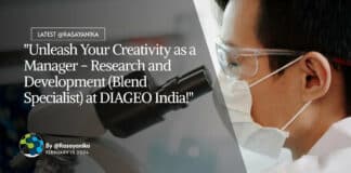 DIAGEO R&D Job Opening For Analytical Chemistry - Apply Online