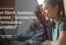 "Get Hired: Assistant Scientist / Scientist Job - Formulation - Injectables!"