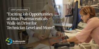 "Exciting Job Opportunities at Intas Pharmaceuticals - Walk-in Drive for Technician Level and More!"