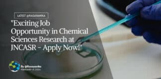 "Exciting Job Opportunity in Chemical Sciences Research at JNCASR - Apply Now!"