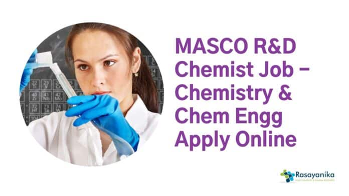 MASCO R&D Chemist Job