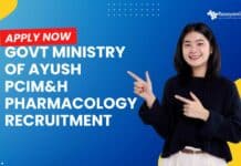 Govt PCIM&H Pharmacology Recruitment