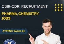 CSIR-CDRI Pharma Vacancies