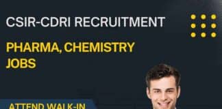 CSIR-CDRI Pharma Vacancies
