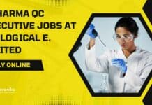 BPharma QC Executive Jobs