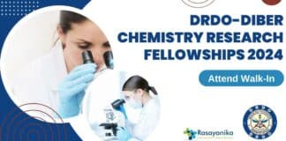 DRDO-DIBER Chemistry Research Fellowships 2024