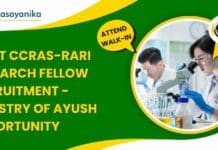 Govt CCRAS-RARI Research Fellow Recruitment