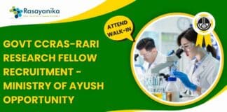 Govt CCRAS-RARI Research Fellow Recruitment