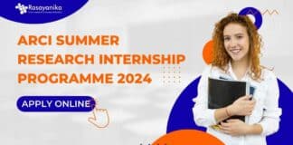 ARCI Summer Research Internship Programme 2024