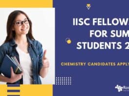 IISc Fellowship for Summer Students 2024