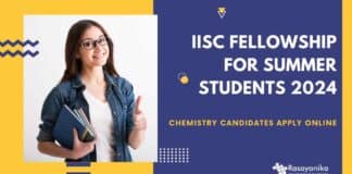 IISc Fellowship for Summer Students 2024