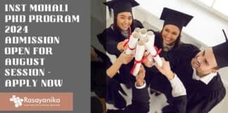 INST Mohali PhD Program 2024