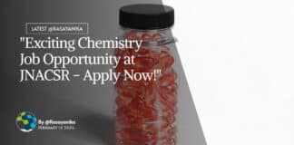 "Exciting Chemistry Job Opportunity at JNACSR - Apply Now!"