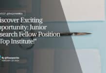"Discover Exciting Opportunity: Junior Research Fellow Position at Top Institute!"