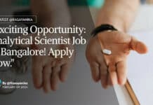 "Exciting Opportunity: Analytical Scientist Job in Bangalore! Apply Now."