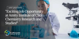 "Exciting Job Opportunity at Amity Institute of Click Chemistry Research and Studies!"