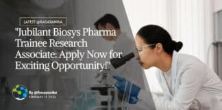 "Jubilant Biosys Pharma Trainee Research Associate: Apply Now for Exciting Opportunity!"