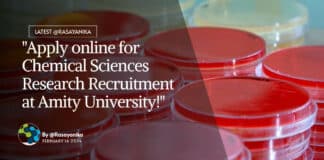 "Apply online for Chemical Sciences Research Recruitment at Amity University!"
