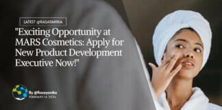 "Exciting Opportunity at MARS Cosmetics: Apply for New Product Development Executive Now!"