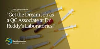 "Get the Dream Job as a QC Associate at Dr. Reddy's Laboratories!"