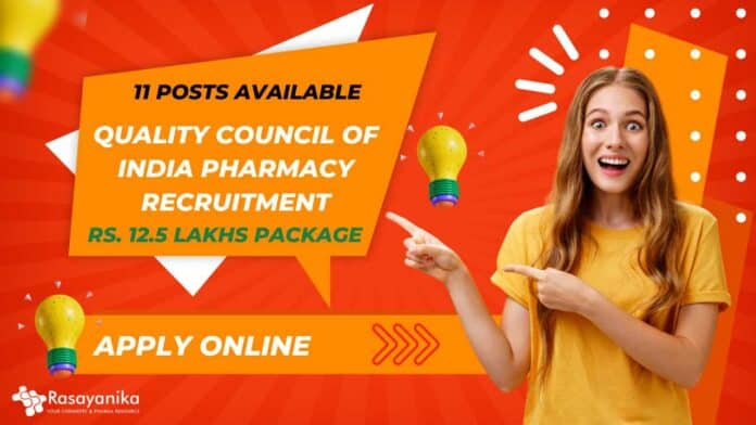 Quality Council of India Jobs - Pharmacy Apply Online