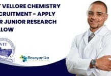 VIT Vellore Chemistry Recruitment