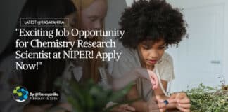 "Exciting Job Opportunity for Chemistry Research Scientist at NIPER! Apply Now!"