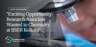 "Exciting Opportunity: Research Associate Wanted in Chemistry at IISER Kolkata"