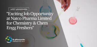 Freshers Walk-In-Drive at Natco Pharma Limited - Chemistry & Chem Engg Eligible