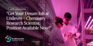 "Get Your Dream Job at Unilever - Chemistry Research Scientist Position Available Now!"