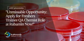 "Unmissable Opportunity: Apply for Freshers Trainee QA Chemist Role at Rubamin Now!"