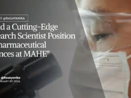 "Land a Cutting-Edge Research Scientist Position in Pharmaceutical Sciences at MAHE"