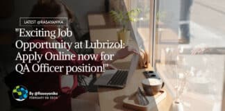"Exciting Job Opportunity at Lubrizol: Apply Online now for QA Officer position!"