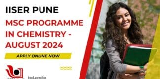 IISER Pune Chemistry Admissions 2024