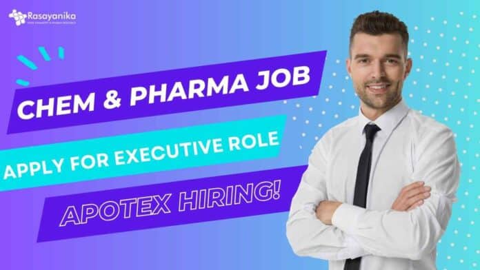 Apotex Pharma Executive Job