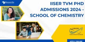 IISER TVM PhD Admissions 2024 - School of Chemistry, Apply Now