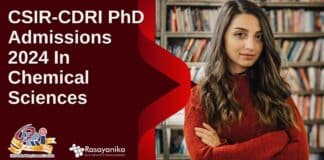 CSIR-CDRI PhD Admissions 2024