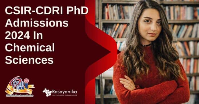 CSIR-CDRI PhD Admissions 2024