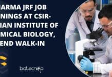 CSIR-IICB BPharma JRF Job Openings