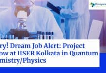 Chemistry Project Fellow IISER