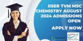 IISER TVM MSc Admissions 2024