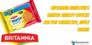 Britannia Industries Quality Officer