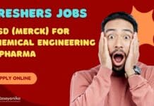 Freshers Jobs at MSD (Merck)