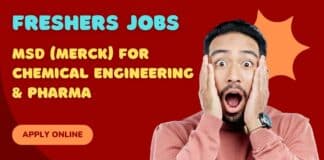 Freshers Jobs at MSD (Merck)