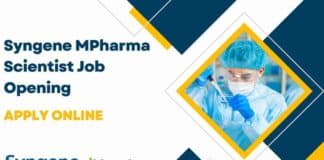 Syngene MPharma Scientist Job Opening