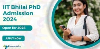 IIT Bhilai 2024 Admissions PhD