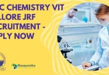 MSc Chemistry VIT Vellore