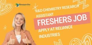 Freshers R&D Chemistry Research
