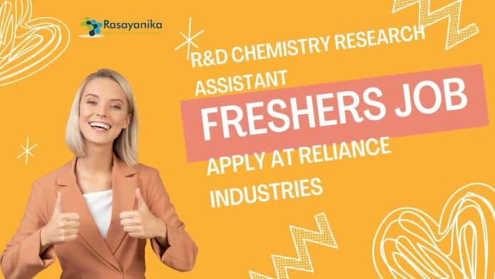 Freshers R&D Chemistry Research